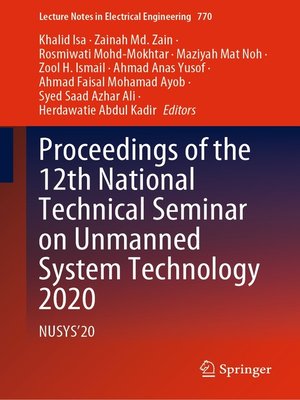 cover image of Proceedings of the 12th National Technical Seminar on Unmanned System Technology 2020